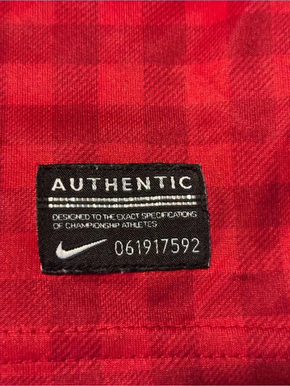 Nike Kids Red Manchester United Jersey with Black Trim